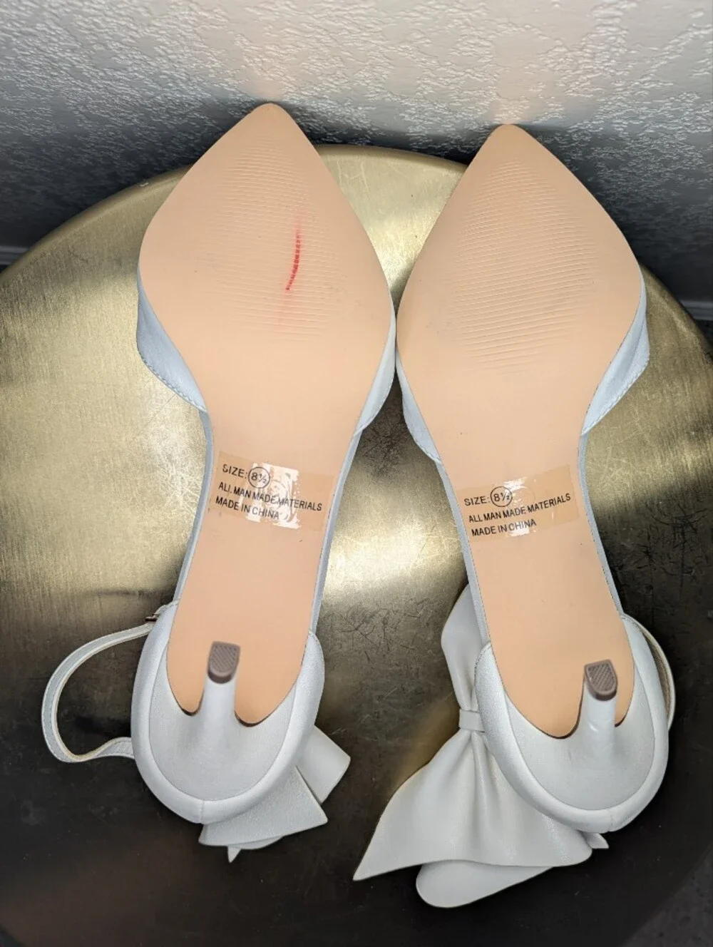 Lulus Lizaa White Bow Ankle Strap Pumps Heels 8.5 NWOB